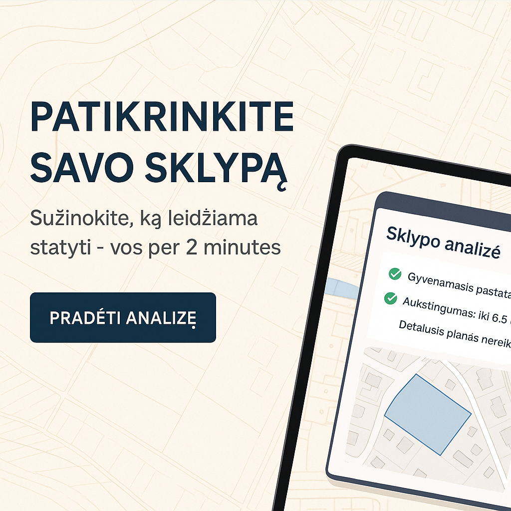 sklypo patikra su Arqiplan
